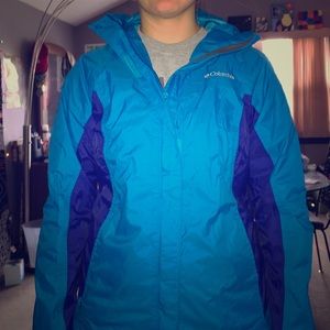 Blue Columbia Rain Jacket
